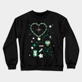 Y2K Aesthetic Green Edition Crewneck Sweatshirt